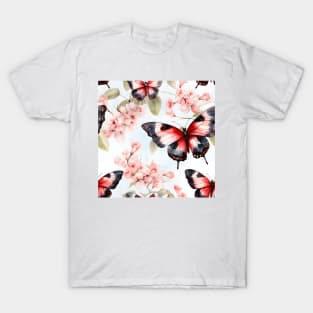 Butterflies Watercolor 14 - Red Admiral T-Shirt